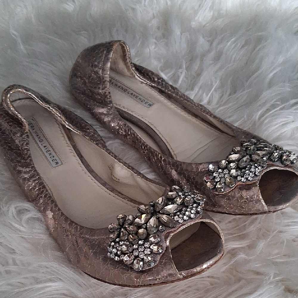 Vera Wang Lavender Leather Flats